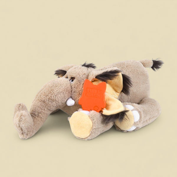 Elephant with heartbeat（Pet toy soothing doll simulates heartbeat）