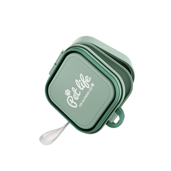 Pet Outdoor Foldable Bowl Cat and Dog Bowl Going Out Travel Snack Box Portable Drinking Water Feeder
