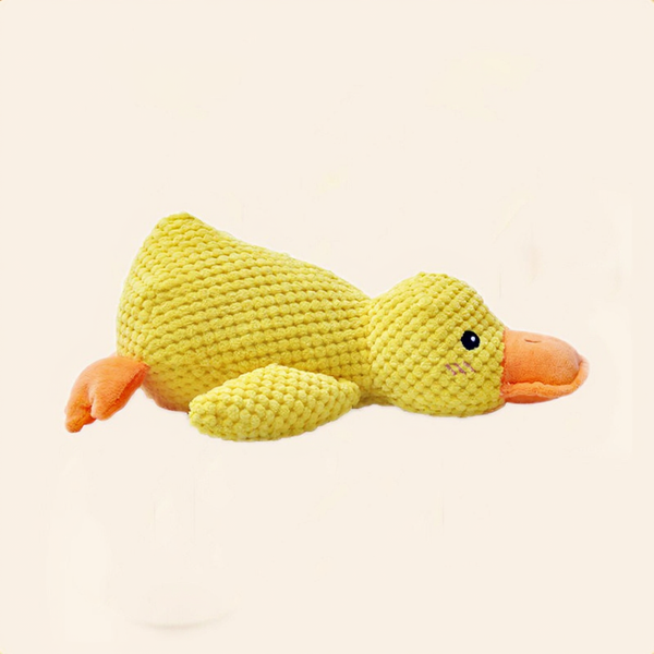 Squeaky Duck Toy for Pets Interactive Chew Toy Freshens Teeth with Fun Duck Sounds for Dogs and Cats